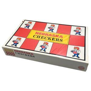1984 Nebraska Cornhuskers Collegiate Checkers Set Game Man Cave NE Unopened*